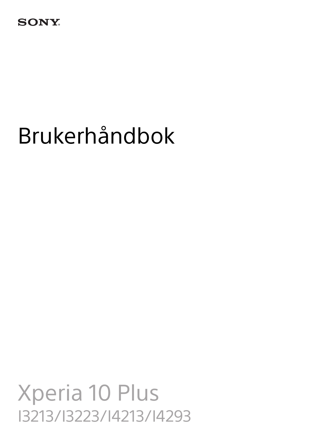 BrukerhåndbokXperia 10 PlusI3213/I3223/I4213/I4293