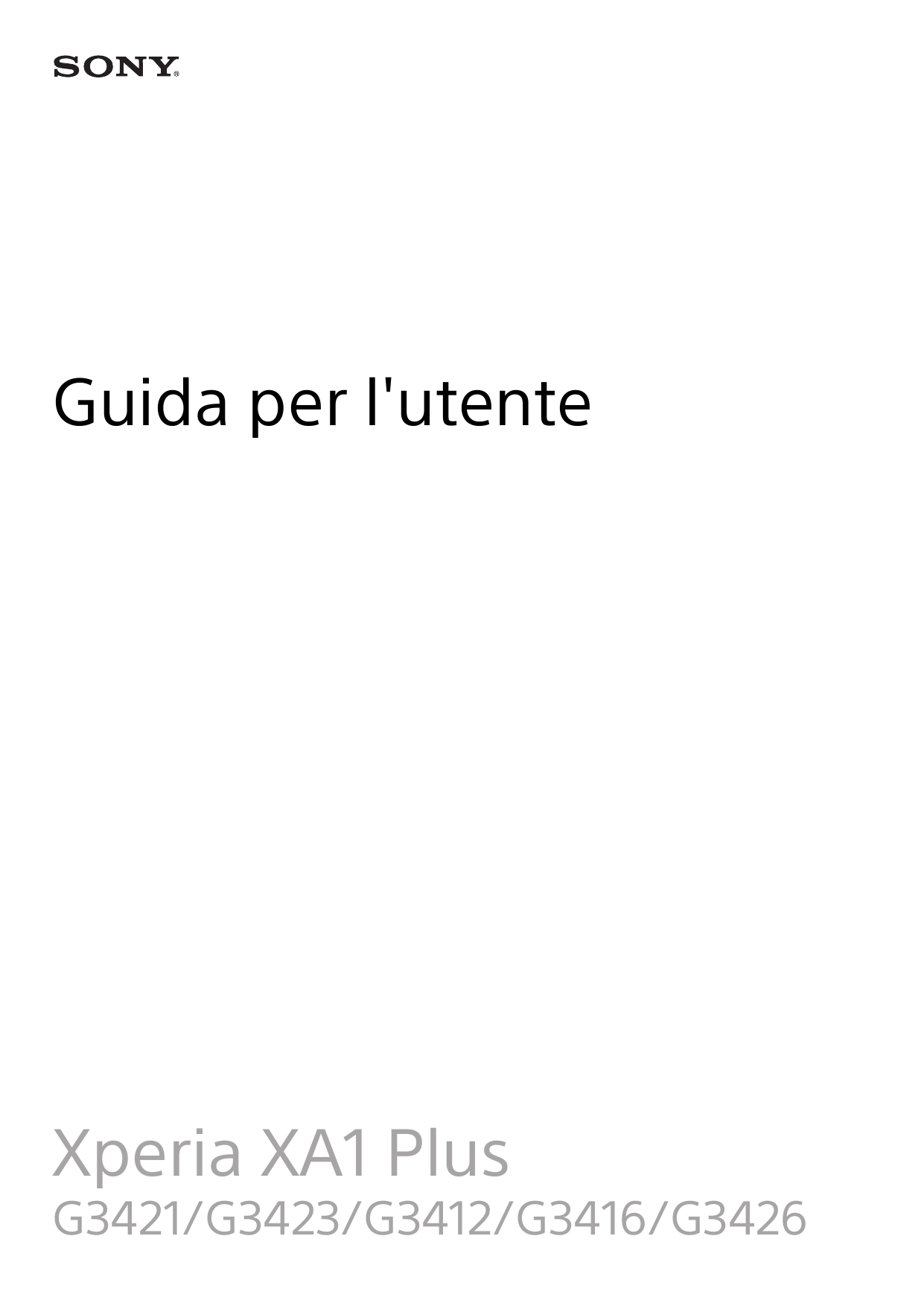 Guida per l'utenteXperia XA1 PlusG3421/G3423/G3412/G3416/G3426