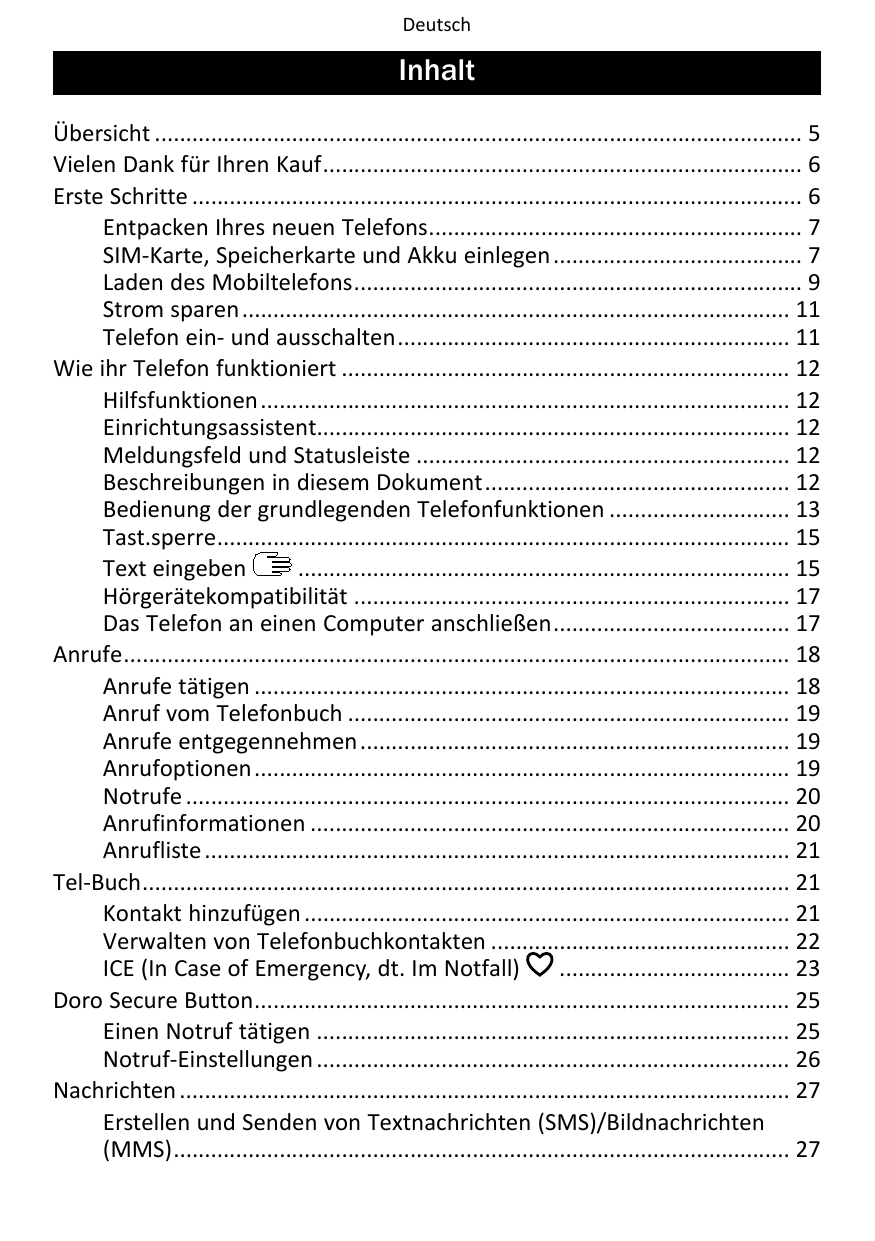 DeutschInhaltÜbersicht ........................................................................................................ 