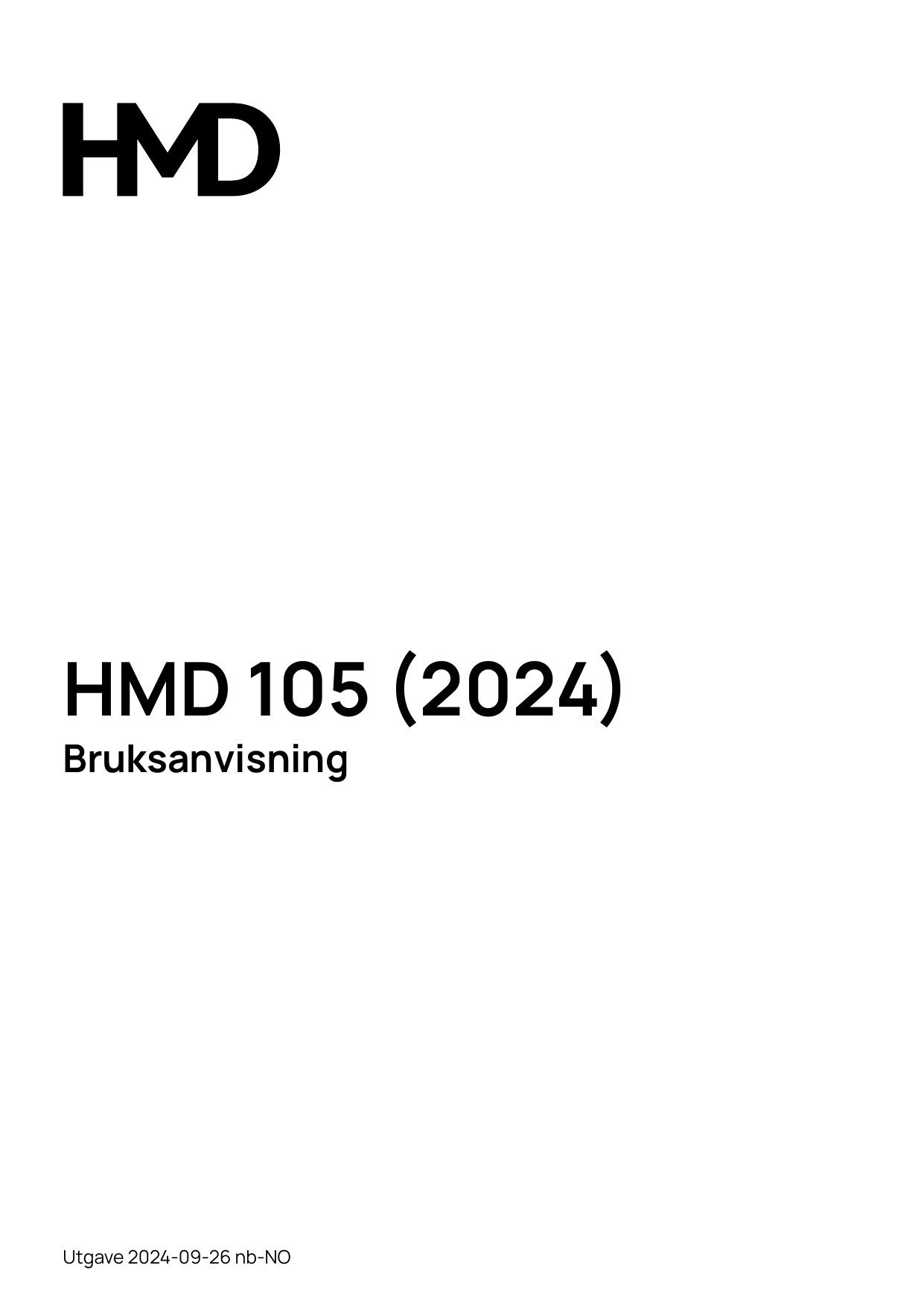 HMD 105 (2024)BruksanvisningUtgave 2024-09-26 nb-NO