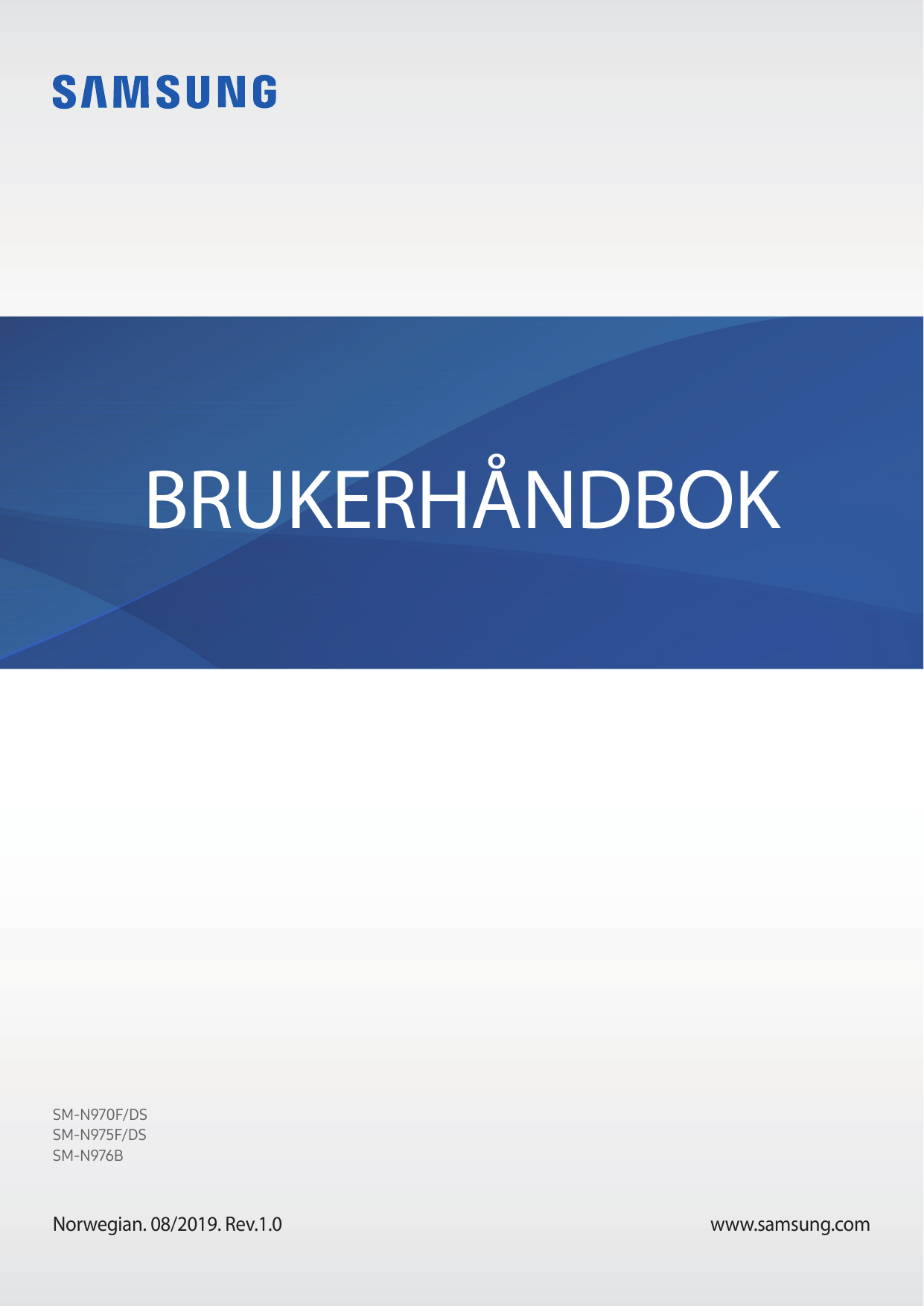 BRUKERHÅNDBOKSM-N970F/DSSM-N975F/DSSM-N976BNorwegian. 08/2019. Rev.1.0www.samsung.com