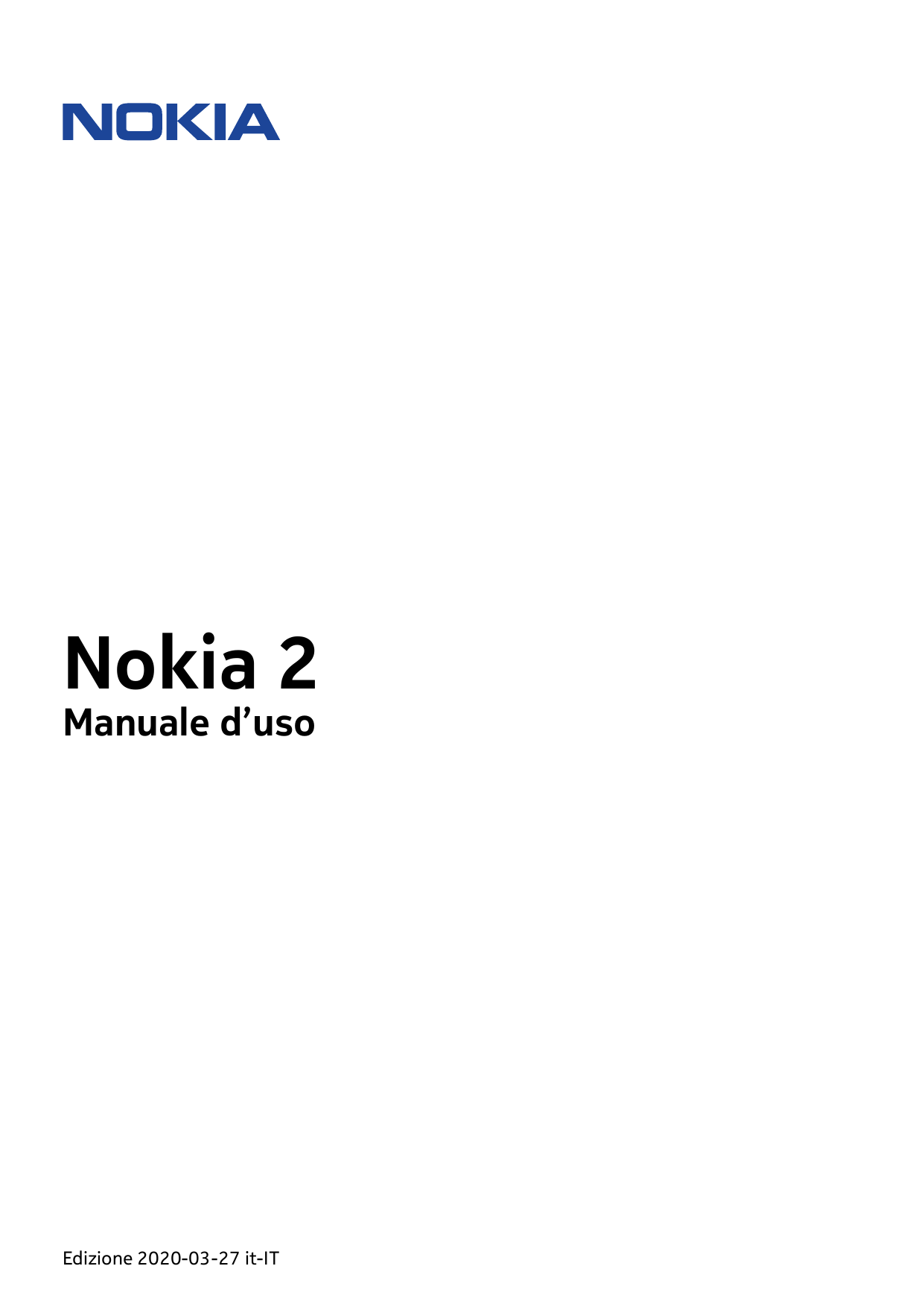 Nokia 2Manuale d’usoEdizione 2020-03-27 it-IT