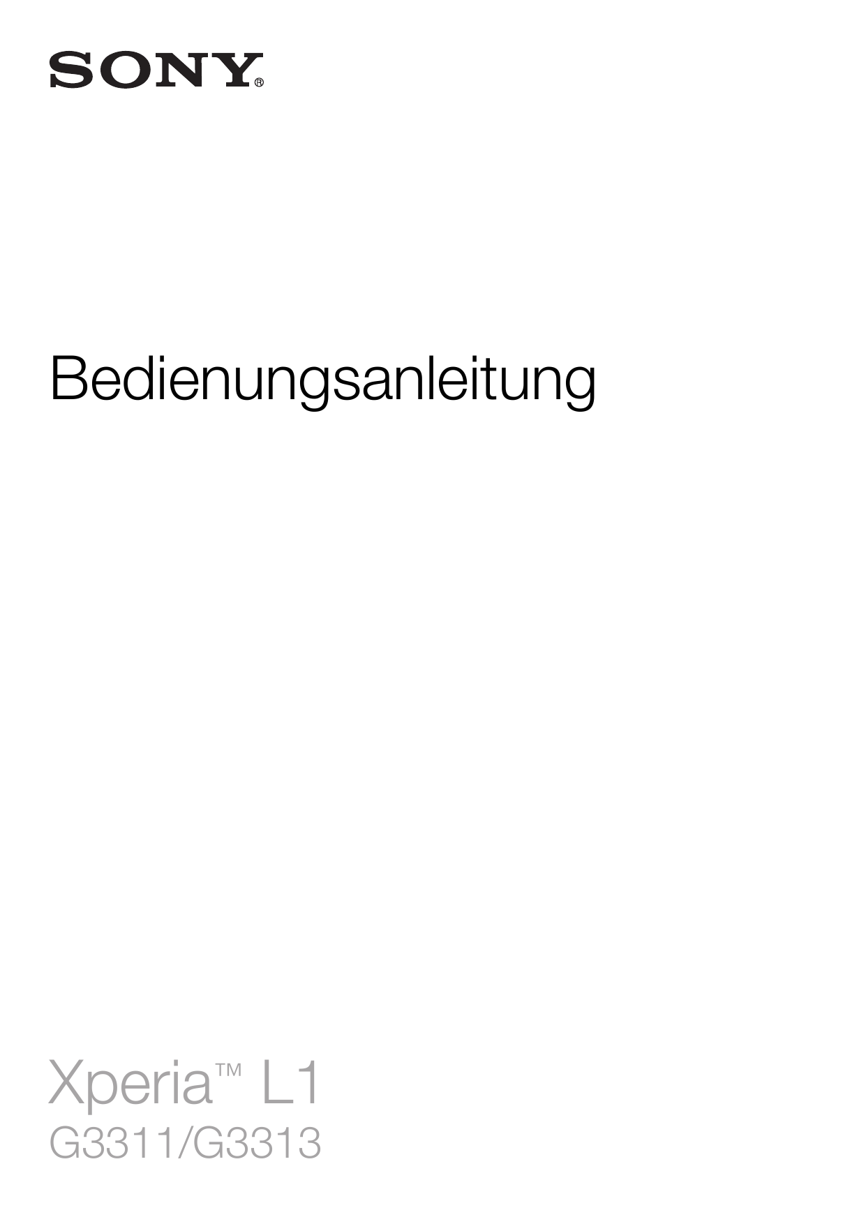 BedienungsanleitungXperia™ L1G3311/G3313
