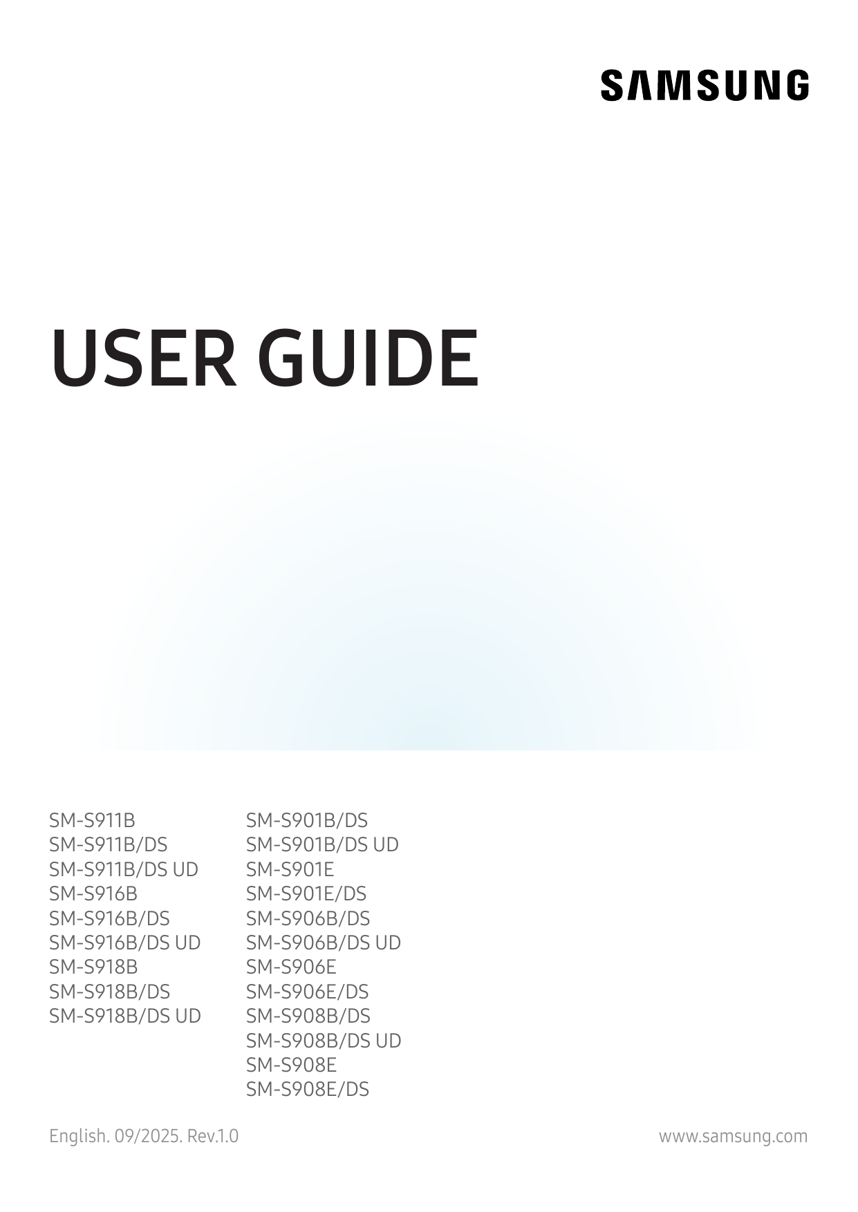 USER GUIDESM-S911BSM-S911B/DSSM-S911B/DS UDSM-S916BSM-S916B/DSSM-S916B/DS UDSM-S918BSM-S918B/DSSM-S918B/DS UDEnglish. 09/2025. R