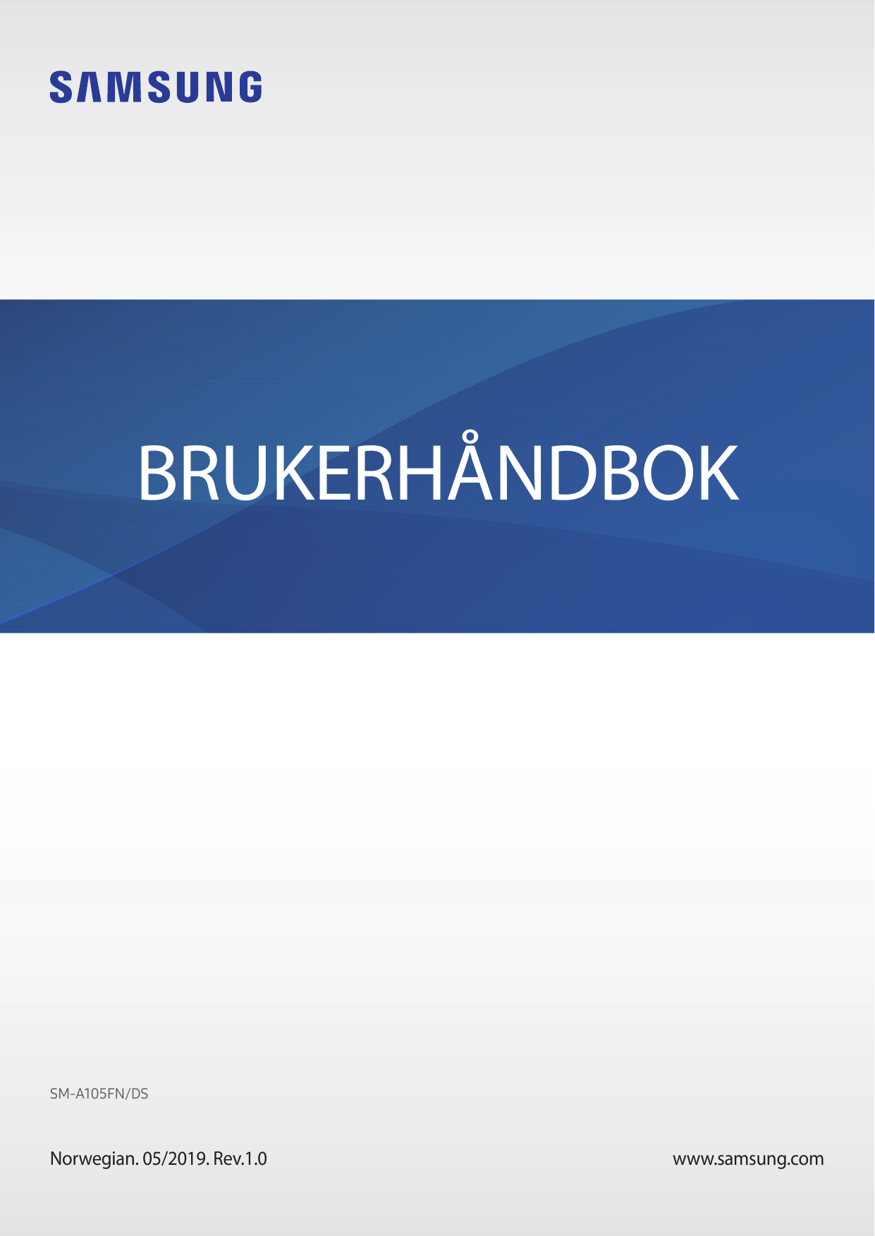 BRUKERHÅNDBOKSM-A105FN/DSNorwegian. 05/2019. Rev.1.0www.samsung.com