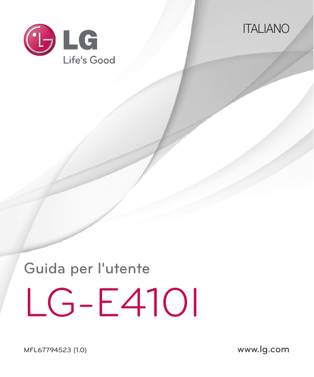 ITALIANOGuida per l'utenteLG-E410IMFL67794523 (1.0)www.lg.com