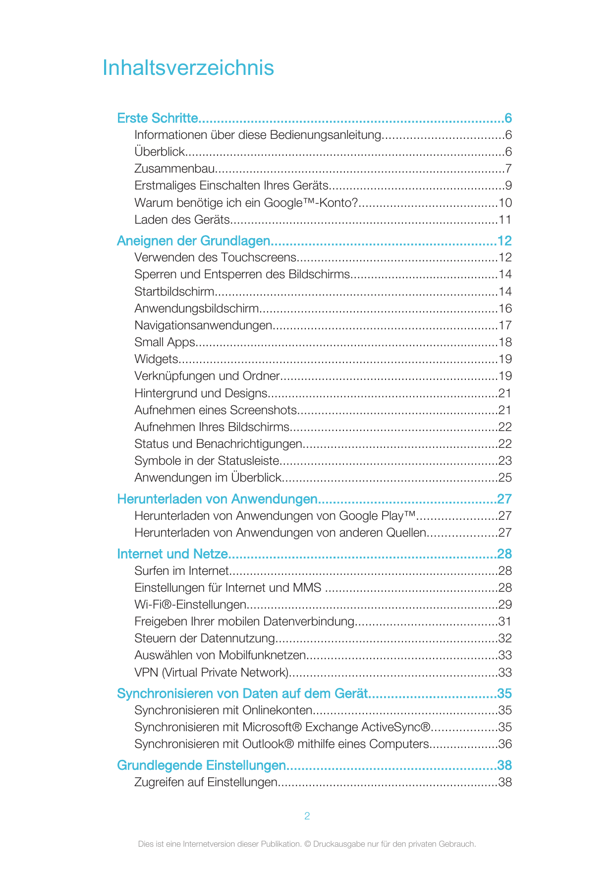 InhaltsverzeichnisErste Schritte..................................................................................6Informationen