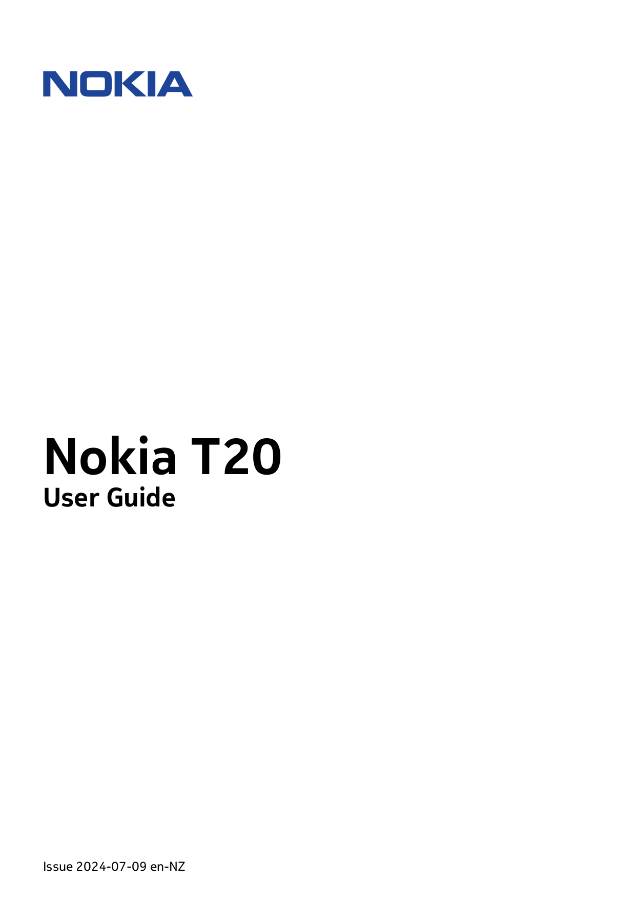 Nokia T20User GuideIssue 2024-07-09 en-NZ
