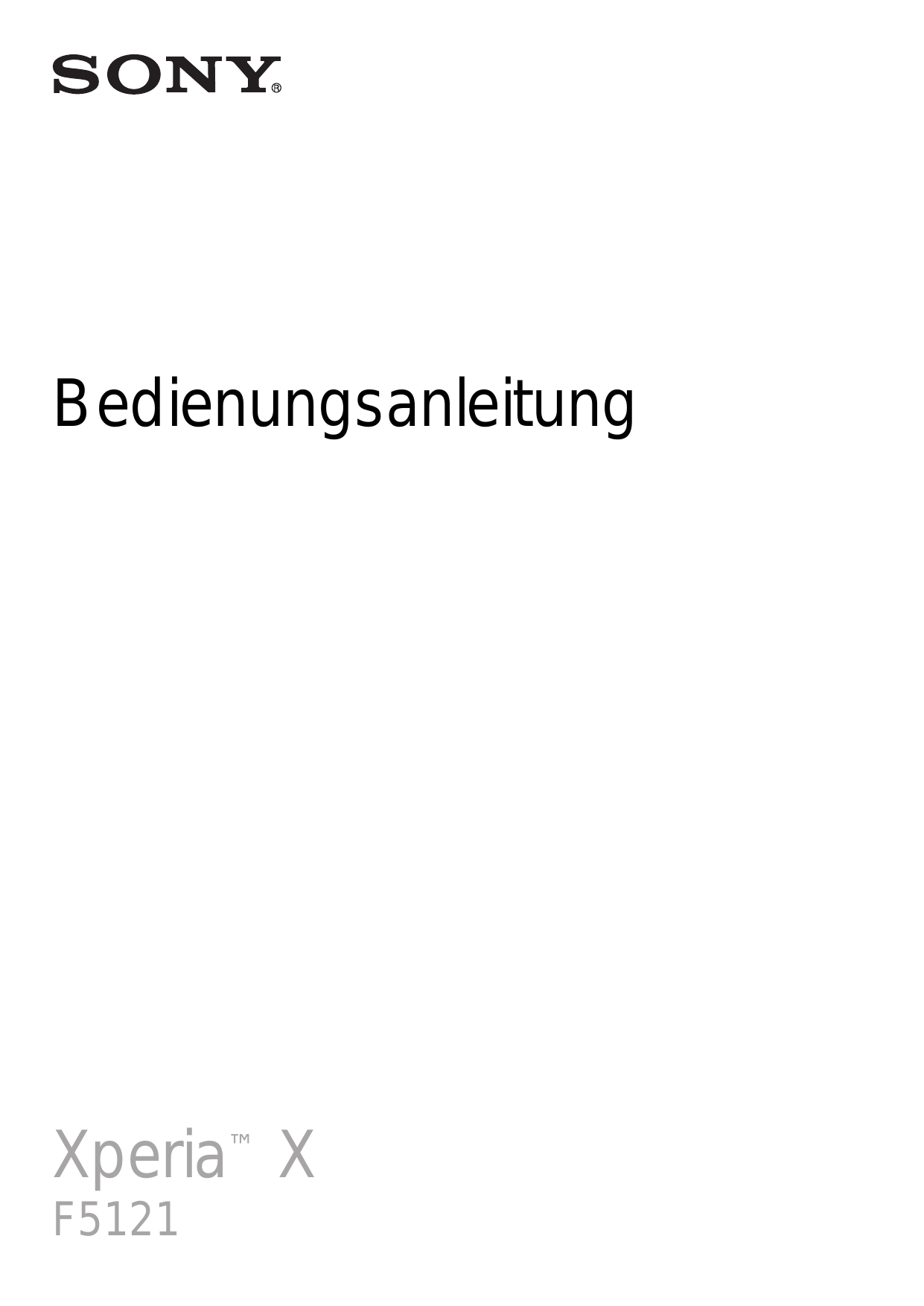 BedienungsanleitungXperia™ XF5121