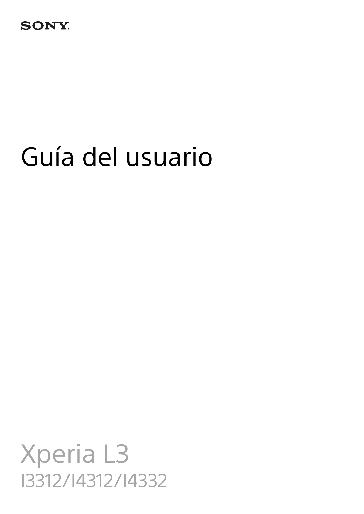 Guía del usuarioXperia L3I3312/I4312/I4332