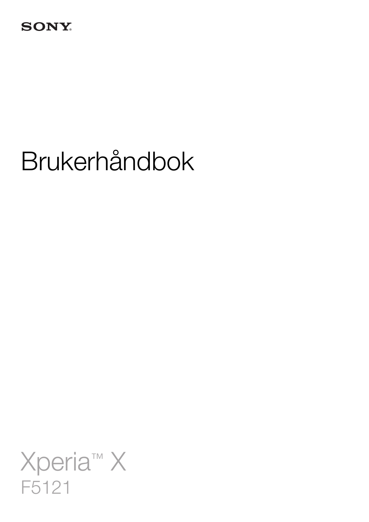 BrukerhåndbokXperia™ XF5121