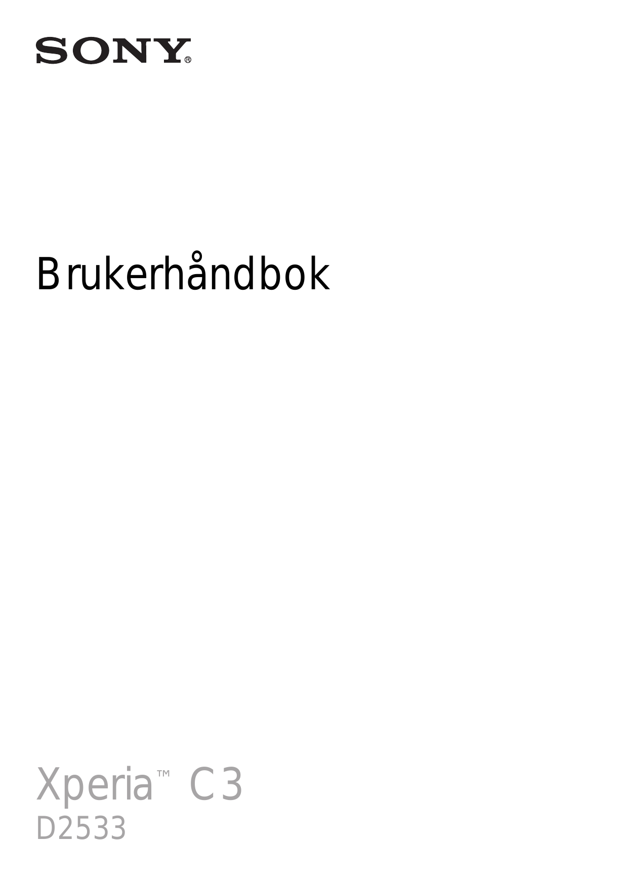 BrukerhåndbokXperia™ C3D2533