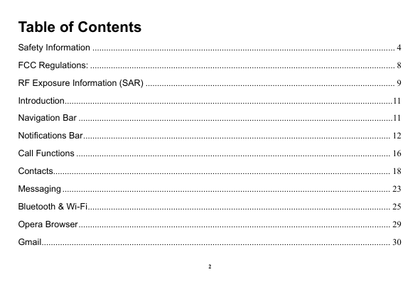 Table of ContentsSafety Information ............................................................................................