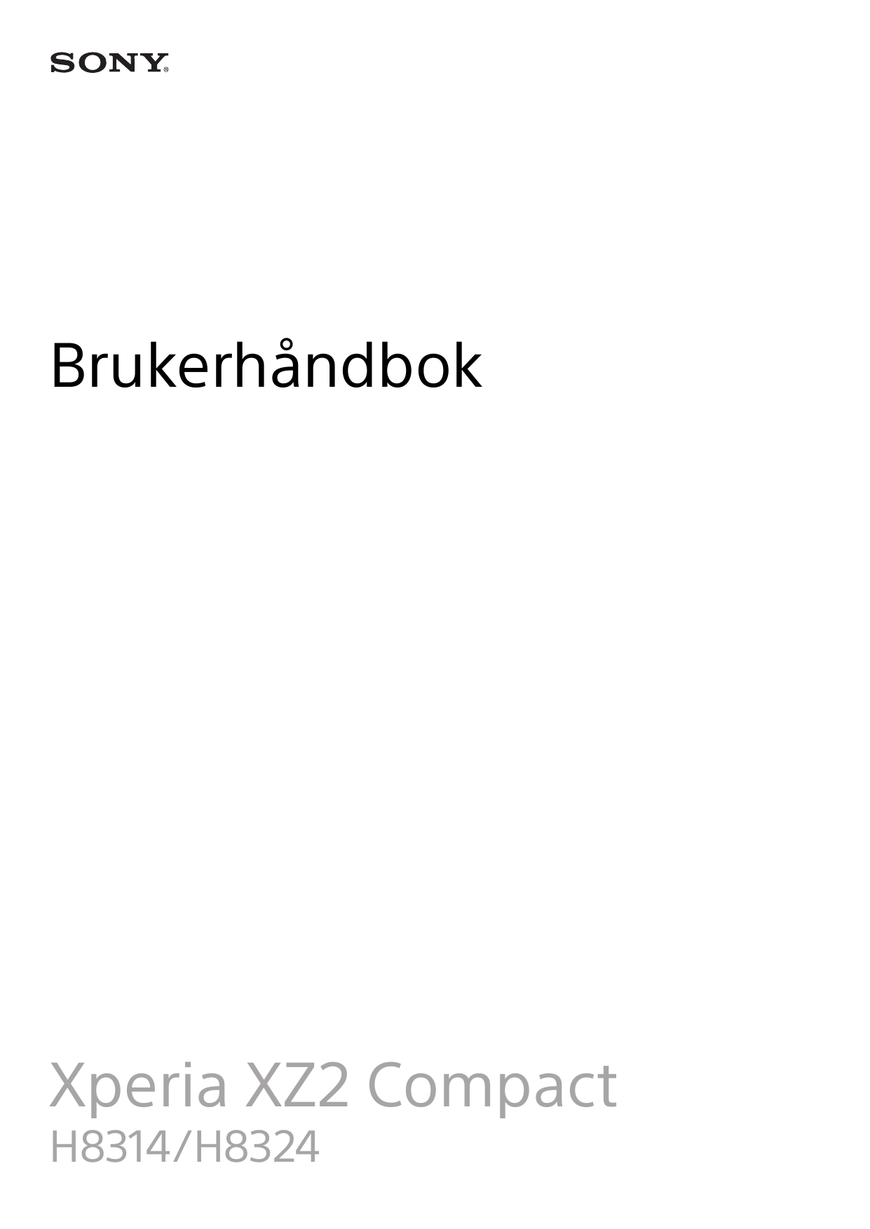 BrukerhåndbokXperia XZ2 CompactH8314/H8324