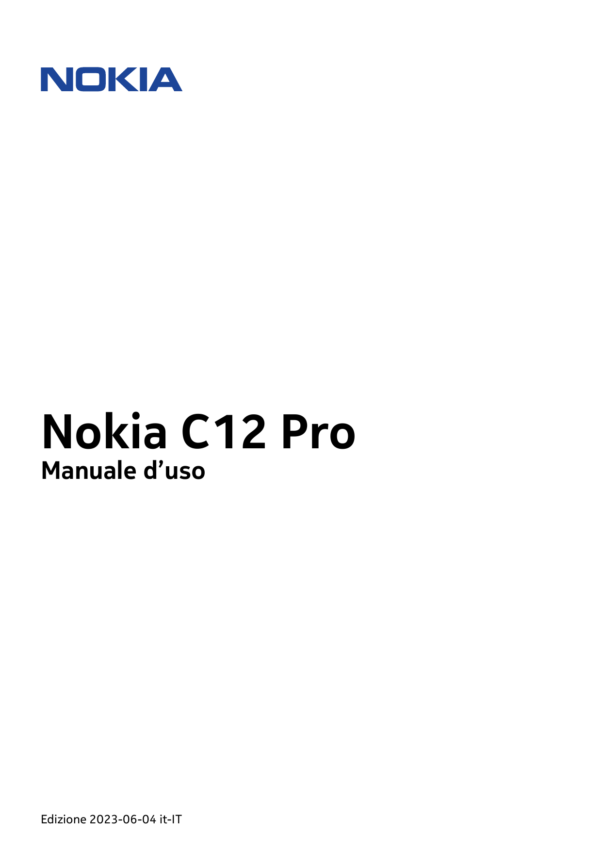 Nokia C12 ProManuale d’usoEdizione 2023-06-04 it-IT