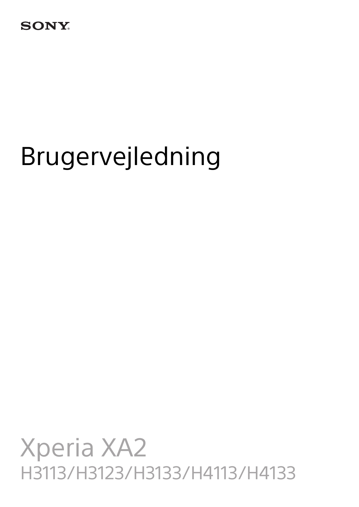 BrugervejledningXperia XA2H3113/H3123/H3133/H4113/H4133