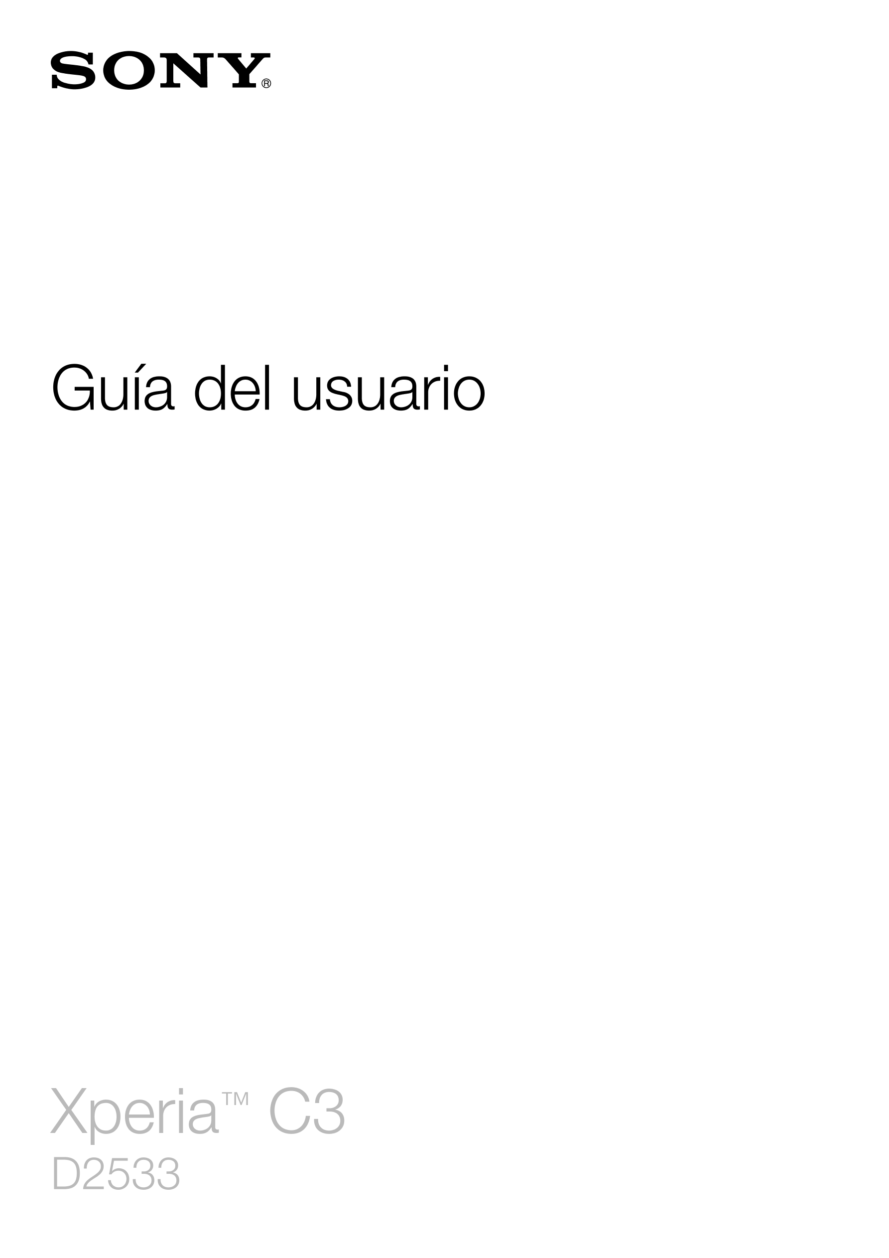 Guía del usuario
Xperia™ C3
D2533