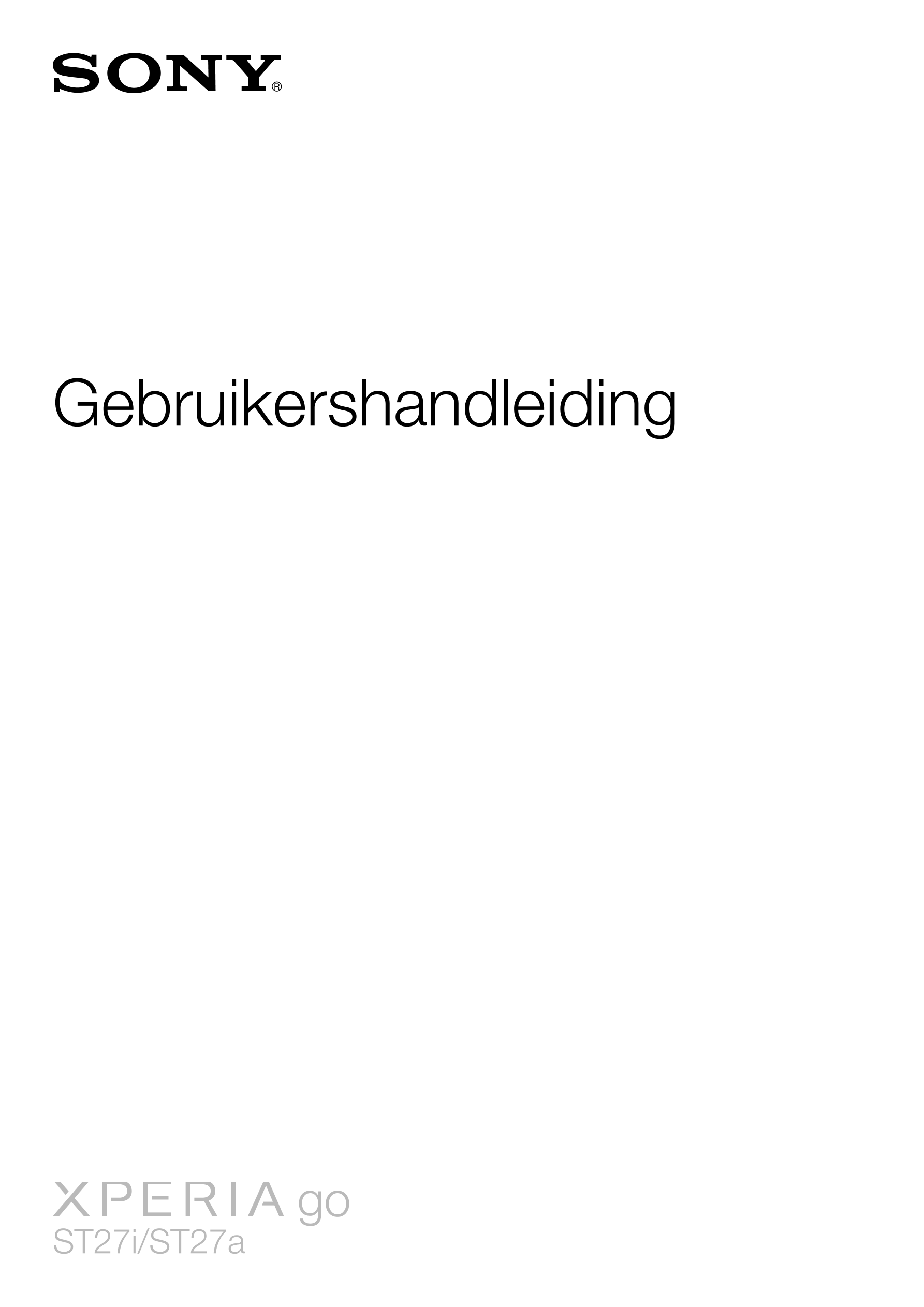 Gebruikershandleiding
 go
ST27i/ST27a