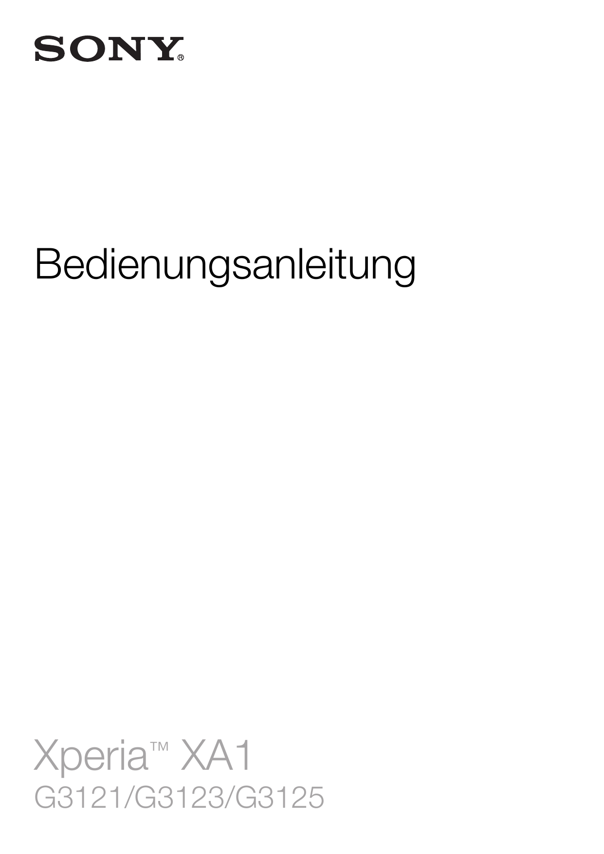 BedienungsanleitungXperia™ XA1G3121/G3123/G3125