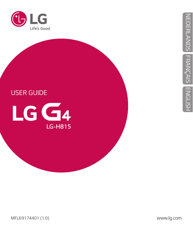 NEDERLANDS FRANÇAIS ENGLISHUSER GUIDELG-H815MFL69174401 (1.0)www.lg.com