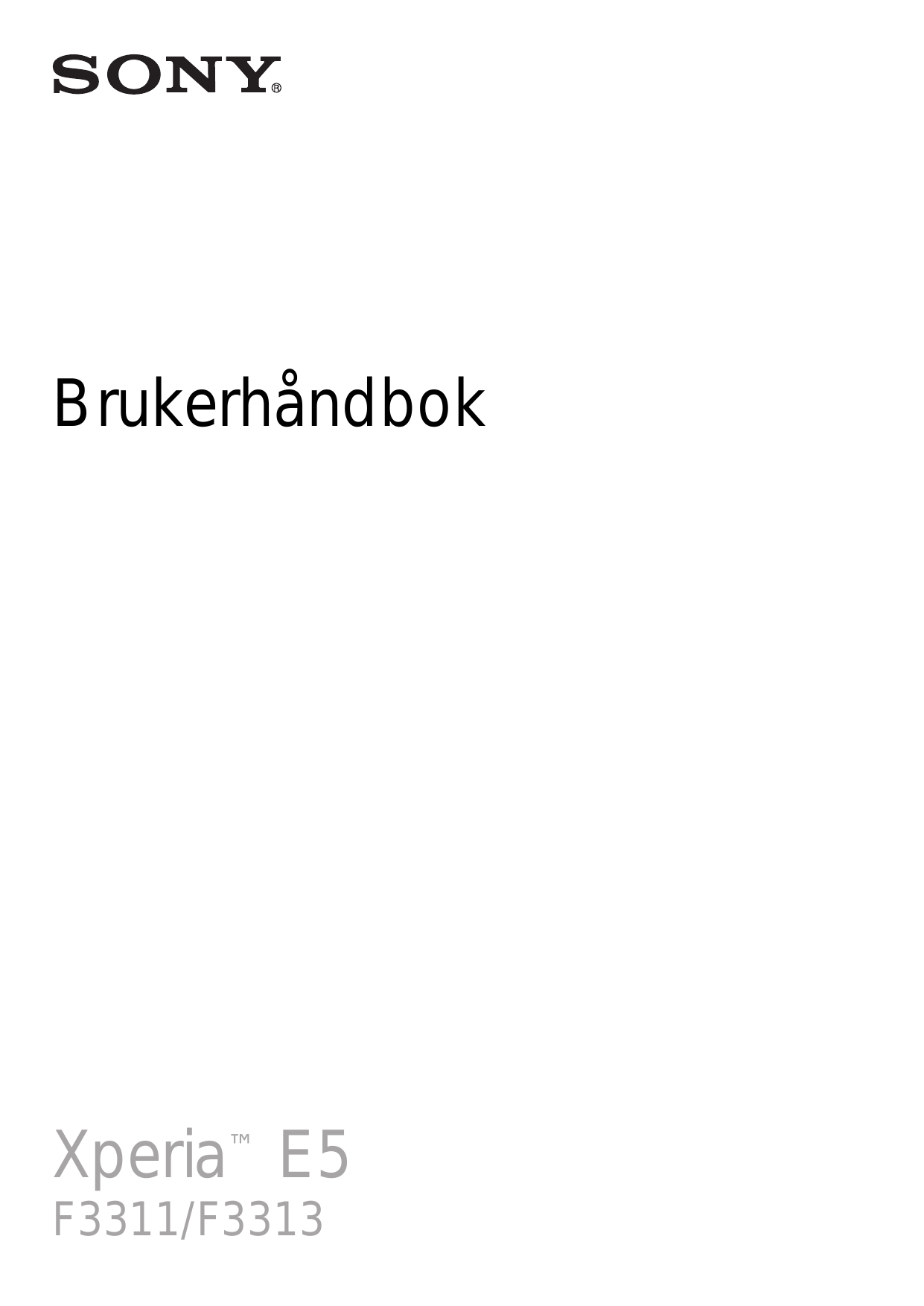 BrukerhåndbokXperia™ E5F3311/F3313