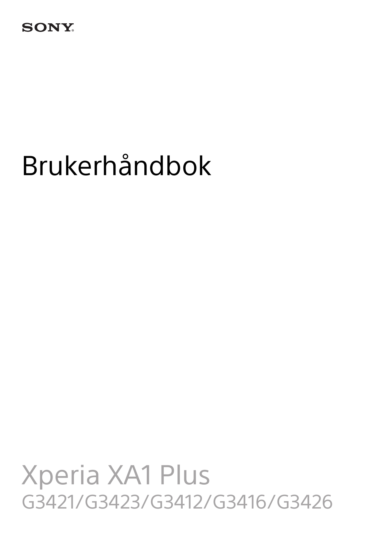 BrukerhåndbokXperia XA1 PlusG3421/G3423/G3412/G3416/G3426