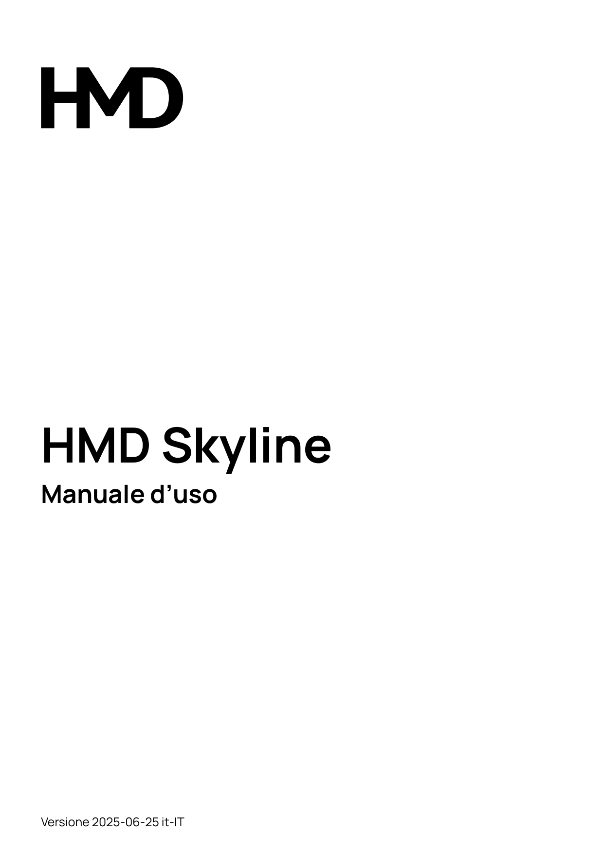 HMD SkylineManuale d’usoVersione 2025-06-25 it-IT