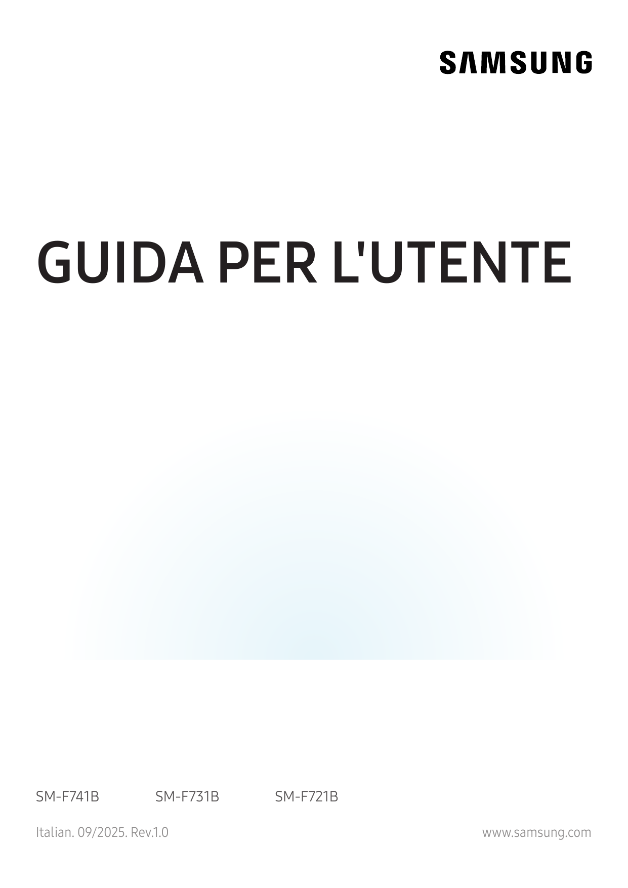GUIDA PER L'UTENTESM-F741BSM-F731BItalian. 09/2025. Rev.1.0SM-F721Bwww.samsung.com