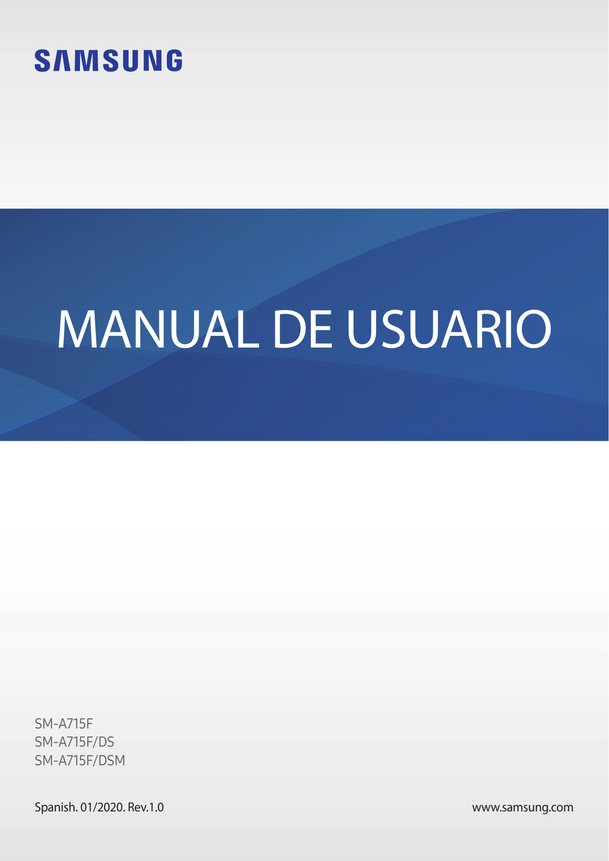 MANUAL DE USUARIOSM-A715FSM-A715F/DSSM-A715F/DSMSpanish. 01/2020. Rev.1.0www.samsung.com