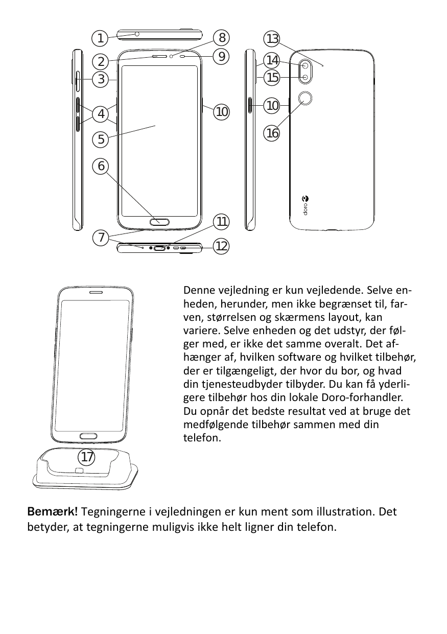 1813239141541010165611712Denne vejledning er kun vejledende. Selve enheden, herunder, men ikke begrænset til, farven, størrelsen