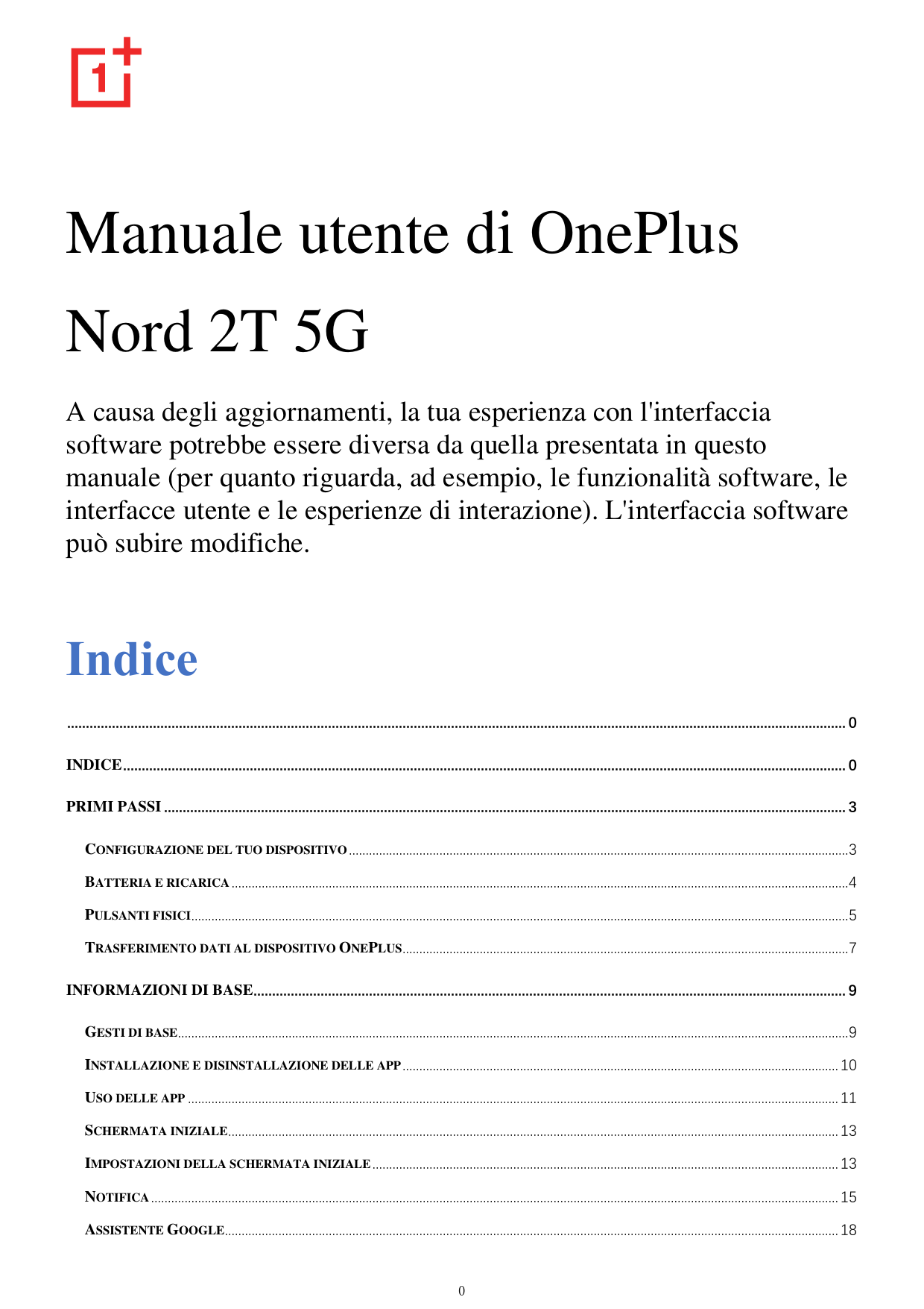 Manuale utente di OnePlusNord 2T 5GA causa degli aggiornamenti, la tua esperienza con l'interfacciasoftware potrebbe essere dive