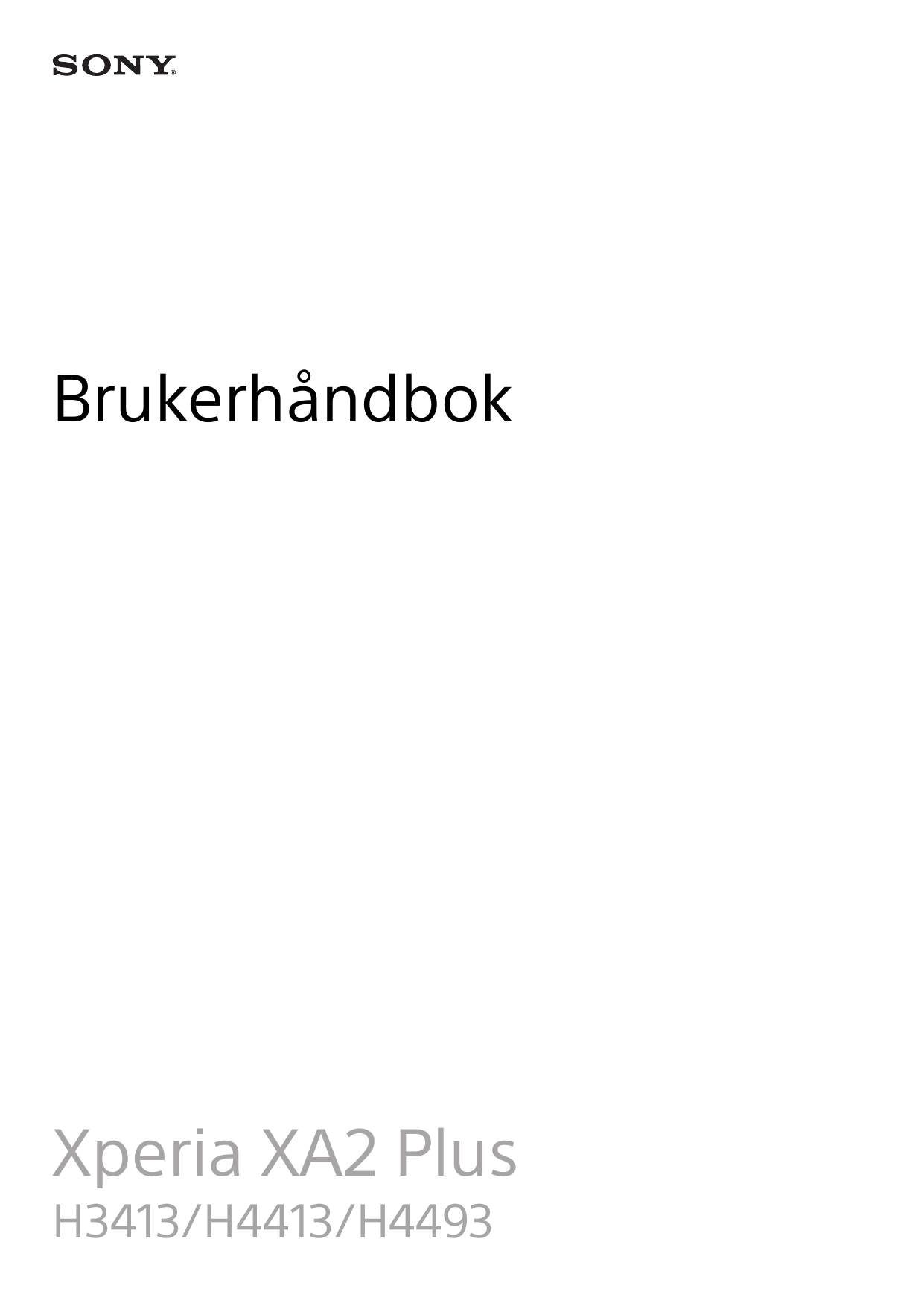 BrukerhåndbokXperia XA2 PlusH3413/H4413/H4493
