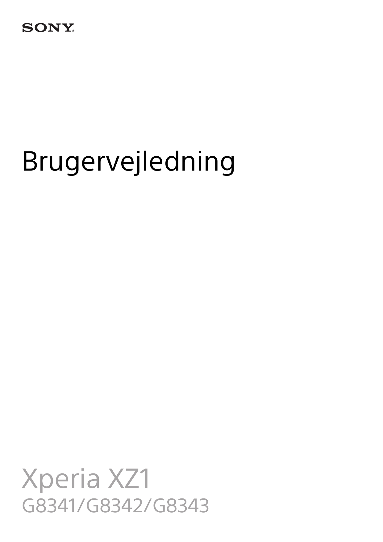 BrugervejledningXperia XZ1G8341/G8342/G8343