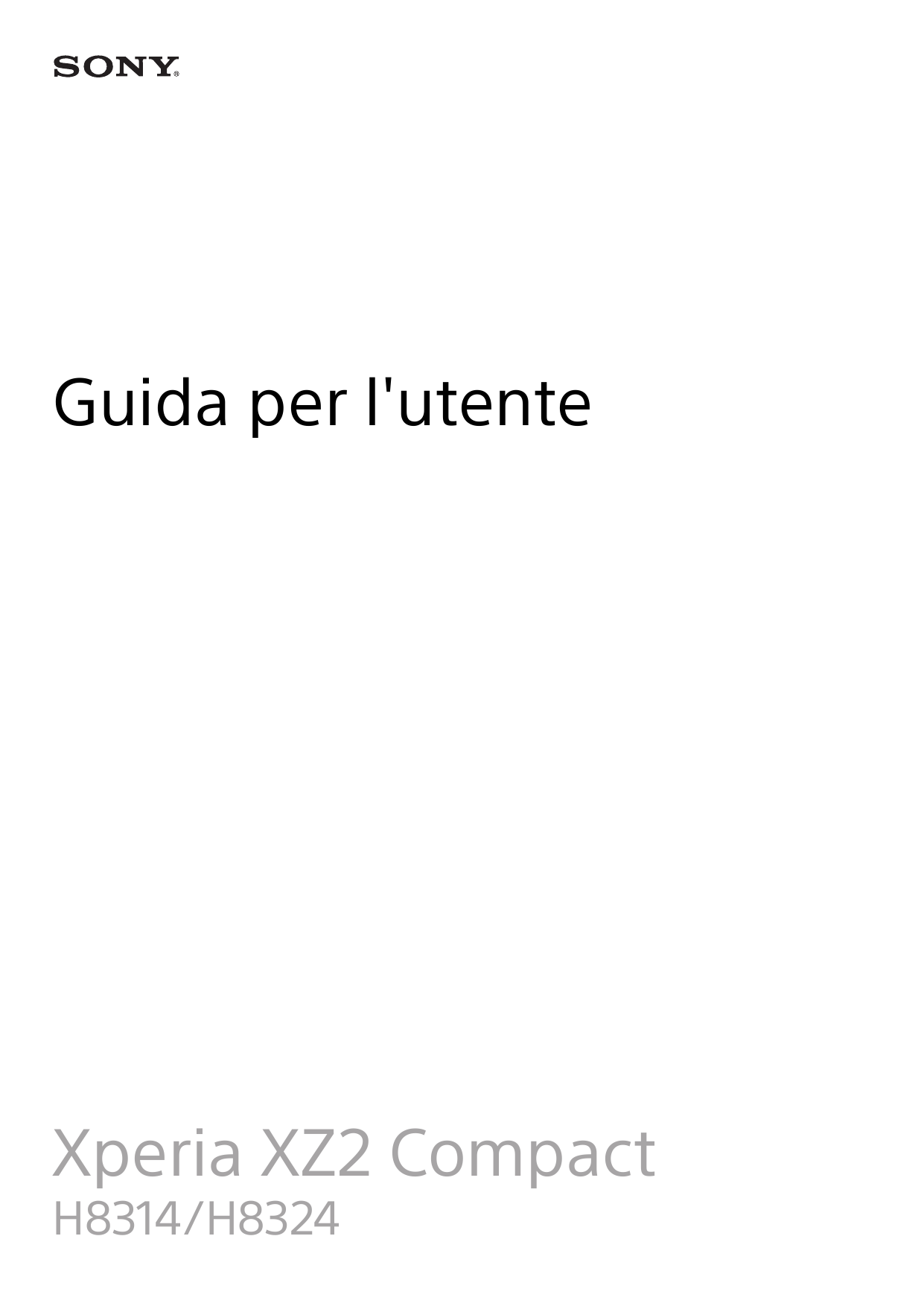 Guida per l'utenteXperia XZ2 CompactH8314/H8324