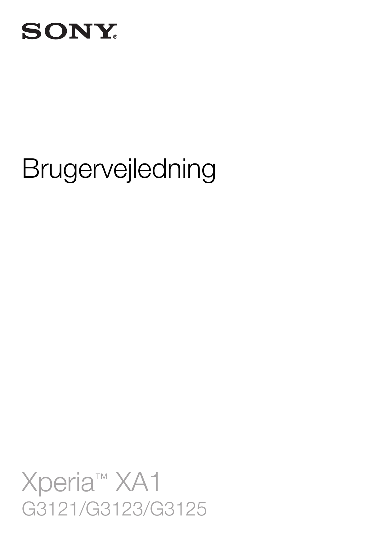BrugervejledningXperia™ XA1G3121/G3123/G3125